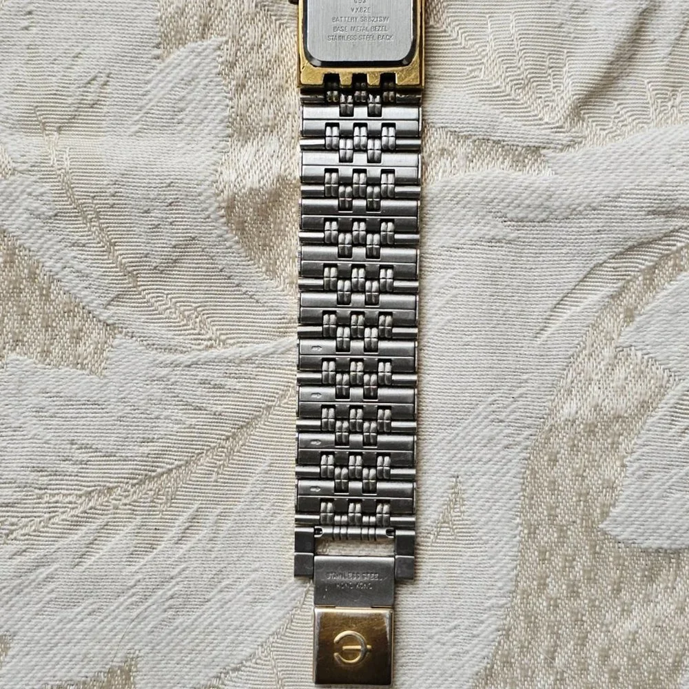 Elgin Black and Gold Tone Diamond Quartz Stainless Steel Watch - Picture 7 of 16